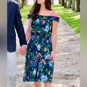 Club Monaco floral off the shoulder dress